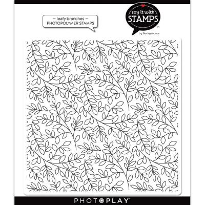 PhotoPlay Say It With Stamps Clear Stamp -  Leafy Branches Background